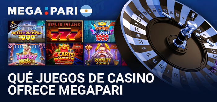 Variedad de juegos de casino online disponibles en Megapari