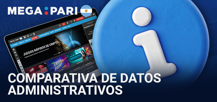 Comparación de información corporativa y administrativa de Megapari