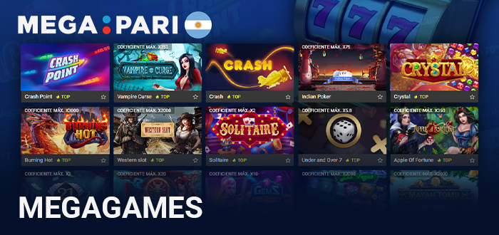 Juegos exclusivos MegaGames desarrollados por Megapari